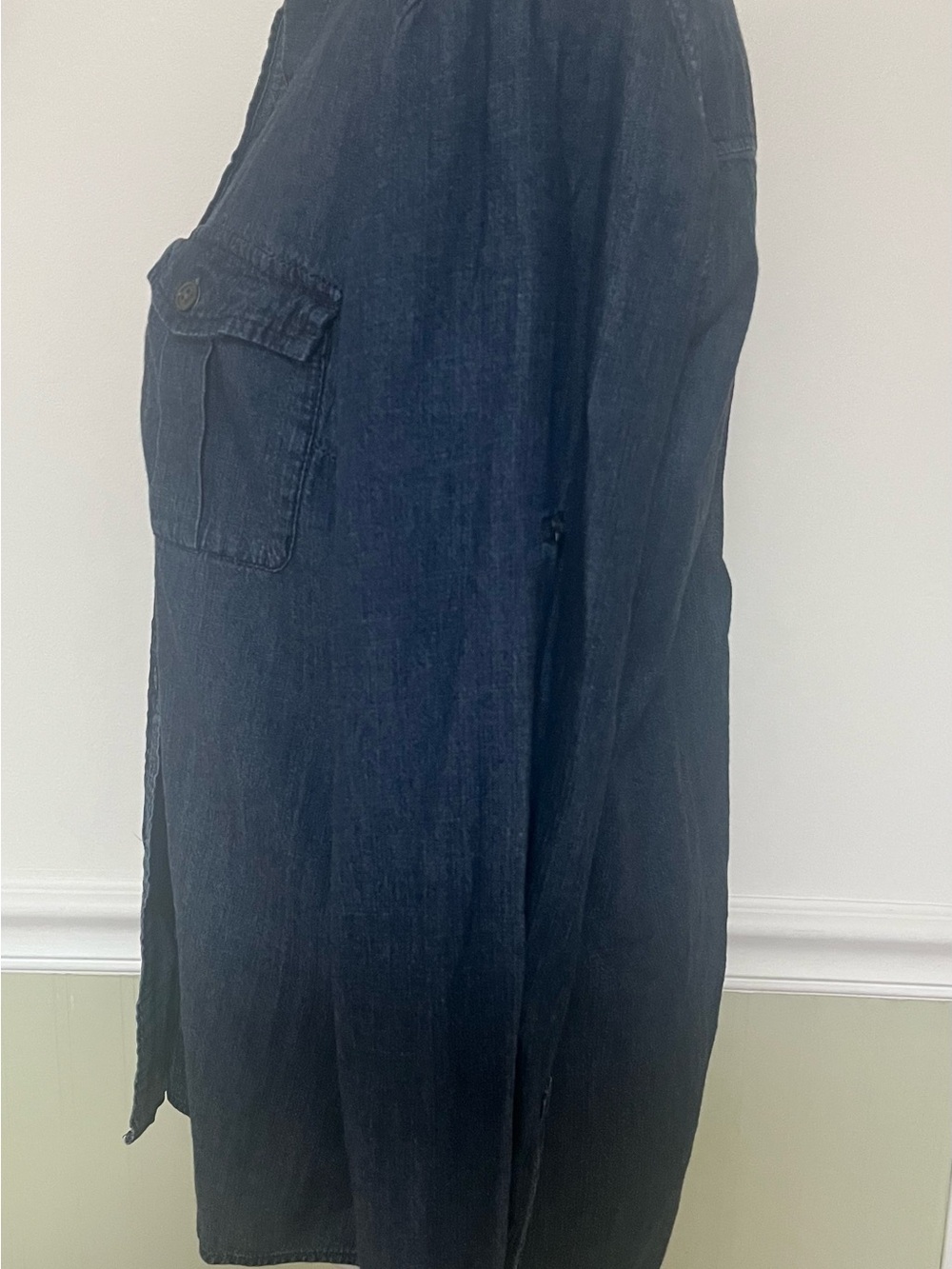 J. Crew Dark Blue Denim Button-Down Shirt - Picture 2 of 7